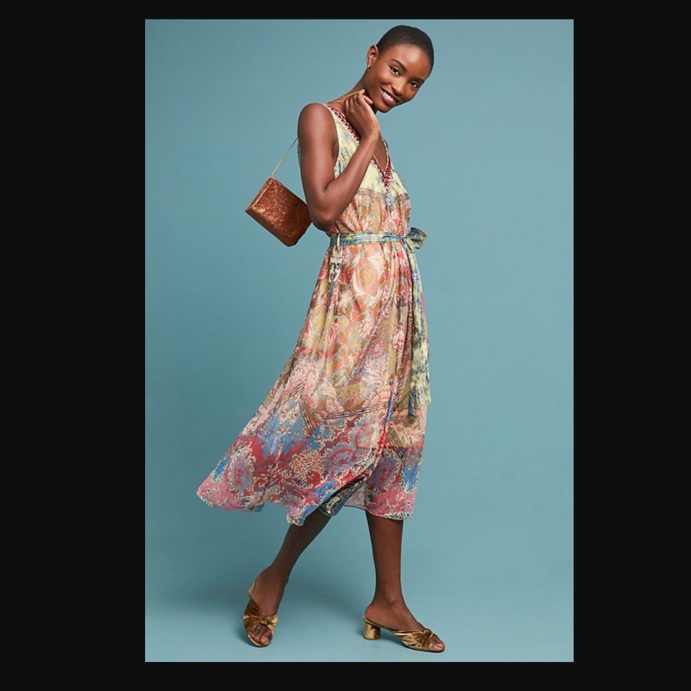 NEW Anthropologie Hemant & Nandita Johansen Maxi Dress